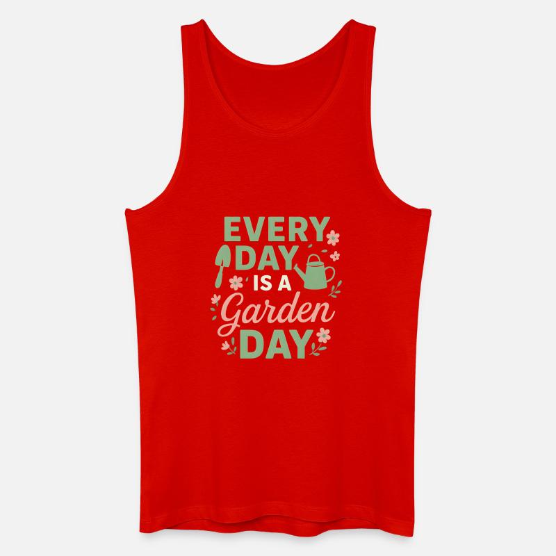 Every Day is a Garden Day - Männer Bio Tank Top - Rot