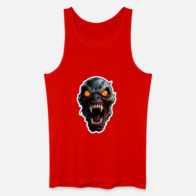 Furchterregendes Monster - Männer Bio Tank Top - Rot