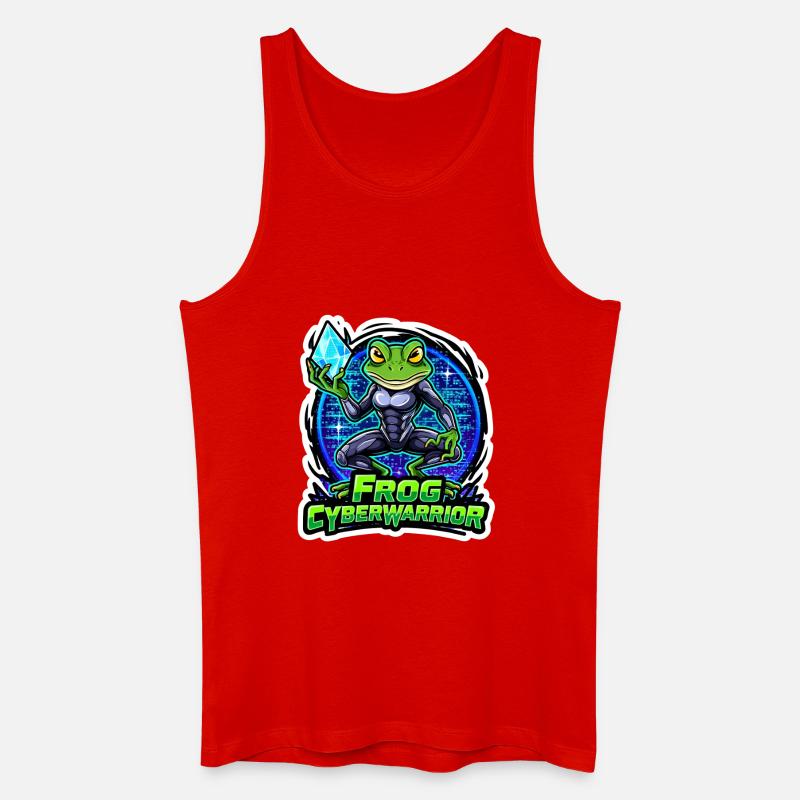 Frosch Cyberwarrior - Männer Bio Tank Top - Rot