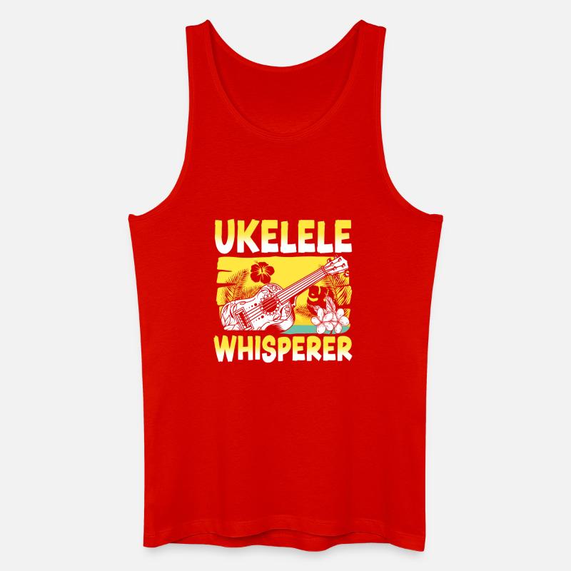 Hawaiian Ukulele Uke Ukulele - Männer Bio Tank Top - Rot