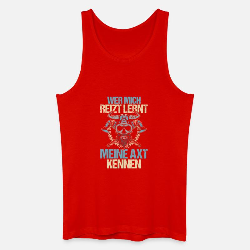 Mittelalter Schildwall Mittelaltermarkt Wikinger - Männer Bio Tank Top - Rot