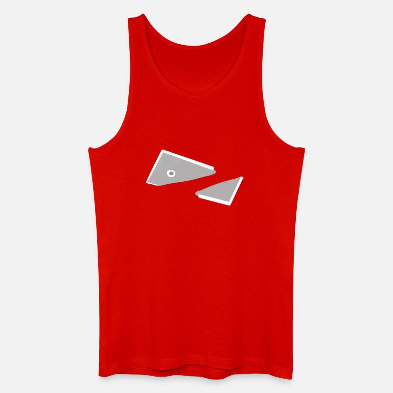 Abstract Fish Monochrome Triangles - Men’s Organic Tank Top - red