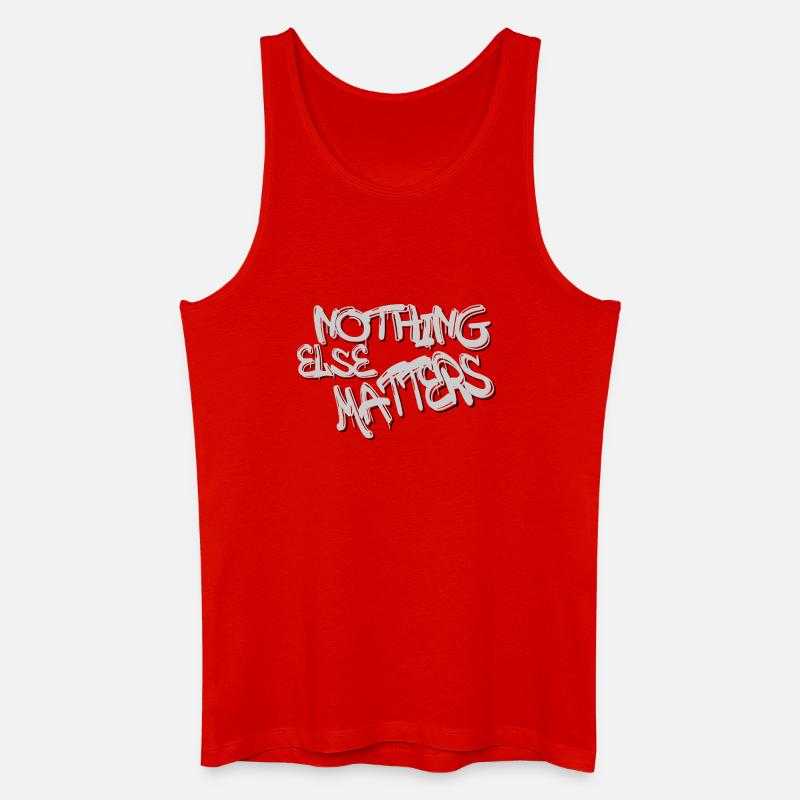 Graffiti-Zitat-Typografie: Fetter grauer Slogan - Männer Bio Tank Top - Rot