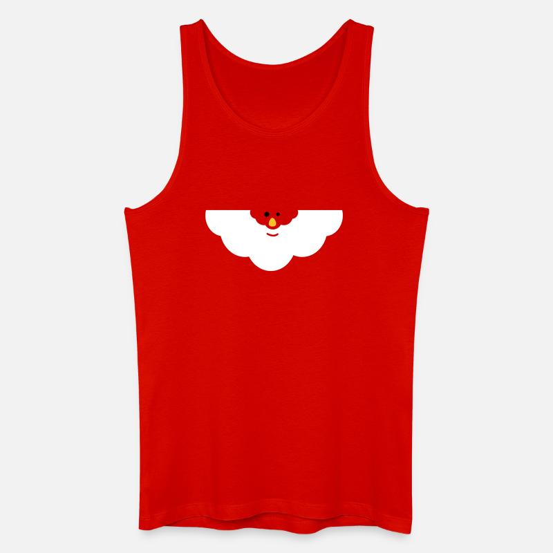 Kuschelige Wolken-Gesicht - Männer Bio Tank Top - Rot