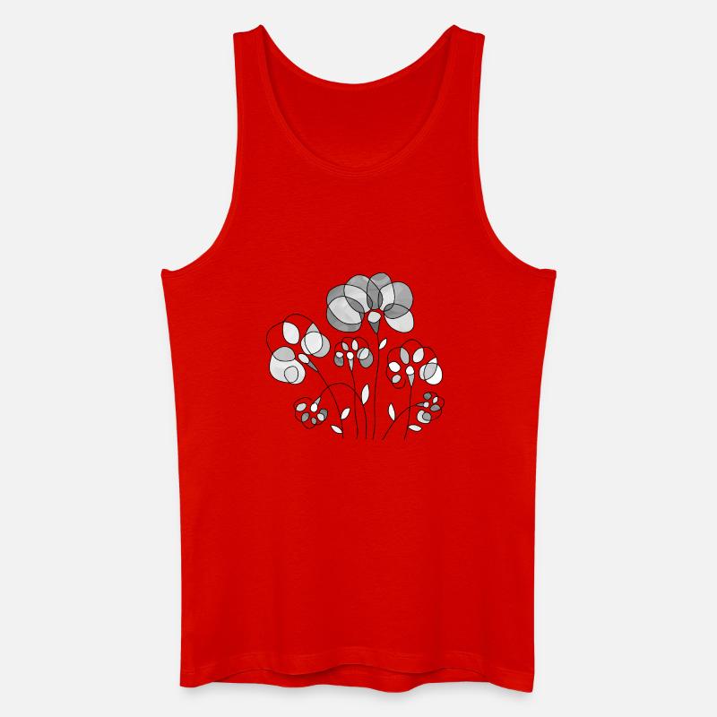 Blumen - Männer Bio Tank Top - Rot