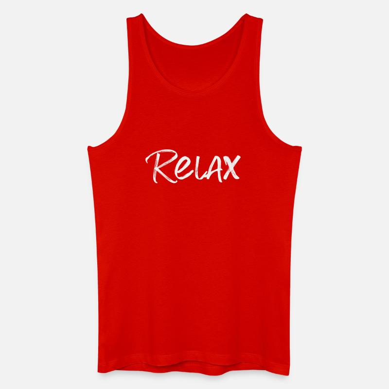 Relax Just Relax - Männer Bio Tank Top - Rot