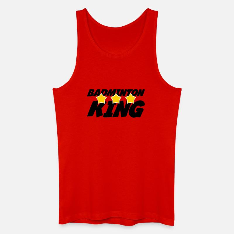 Der König des Badminton - Männer Bio Tank Top - Rot