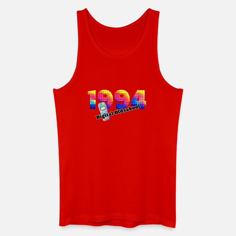 1994 – Frühe Digitale Ära - Männer Bio Tank Top - Rot