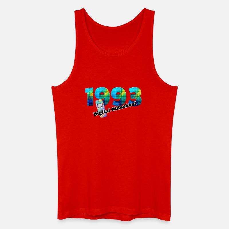 1993 – Digital Oldschool Design - Männer Bio Tank Top - Rot