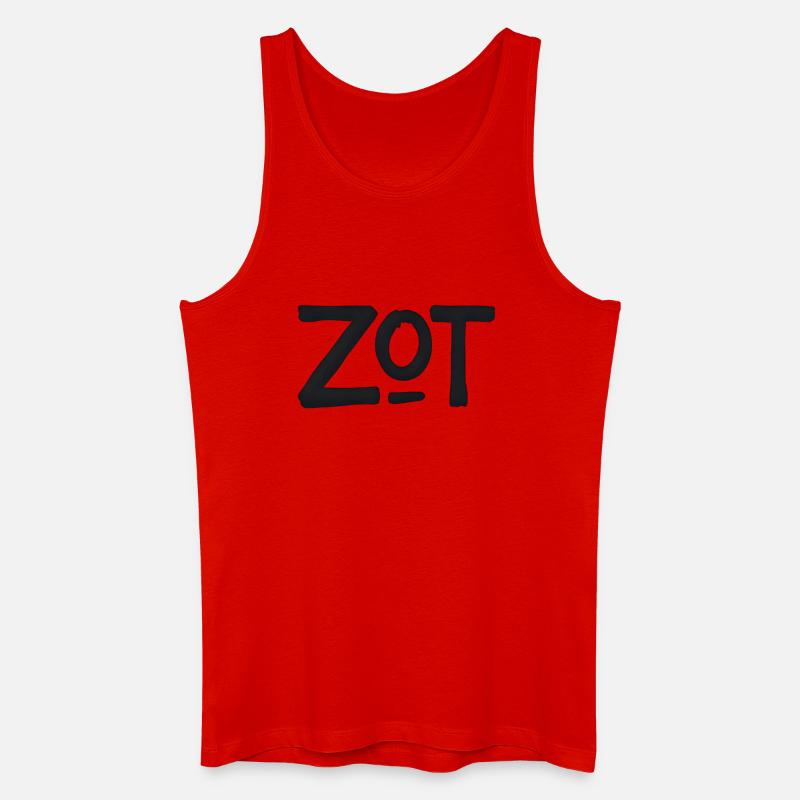 ZOT Bold Brushstroke Logo - Männer Bio Tank Top - Rot