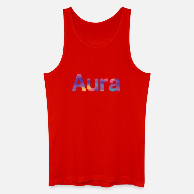 Aura - Männer Bio Tank Top - Rot