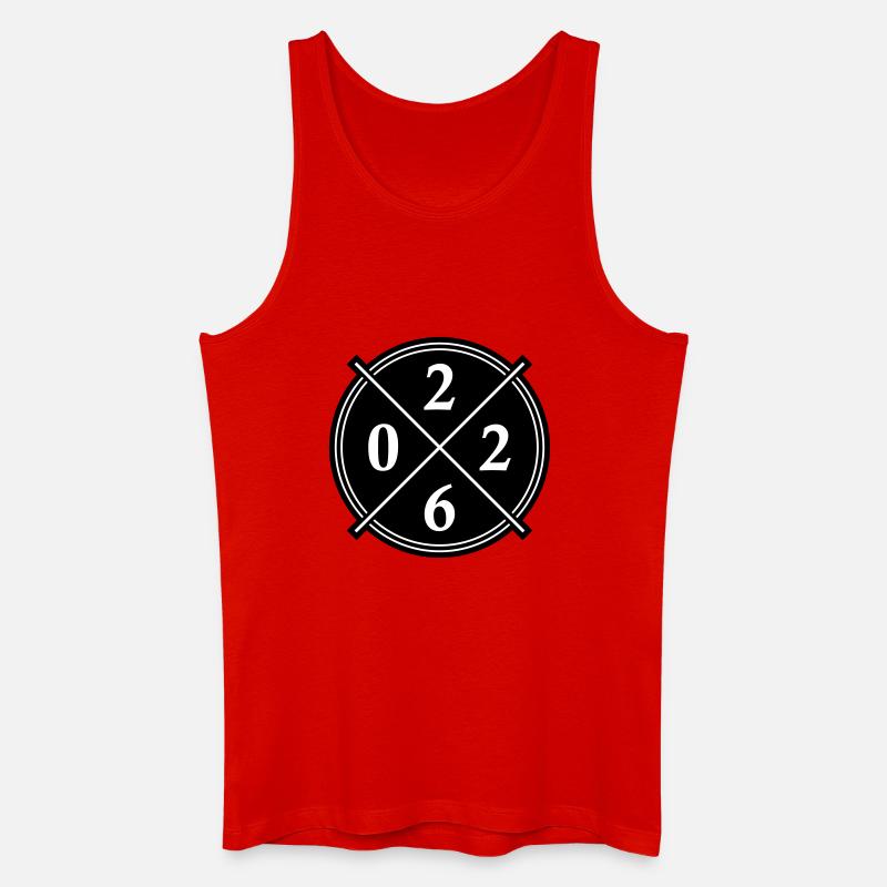 2026 Jahr Symbol - Männer Bio Tank Top - Rot