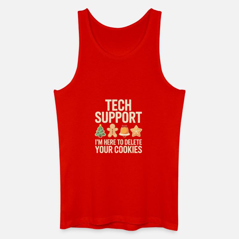Tech Support Cookies Tee - Männer Bio Tank Top - Rot