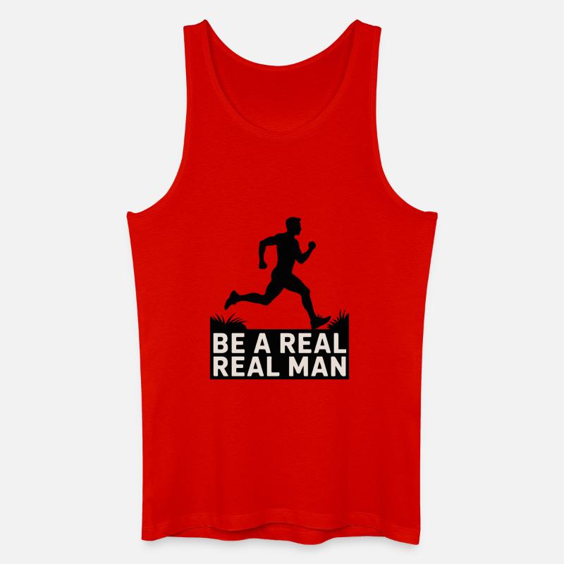 Real Man Run: Bold Drive - Männer Bio Tank Top - Rot