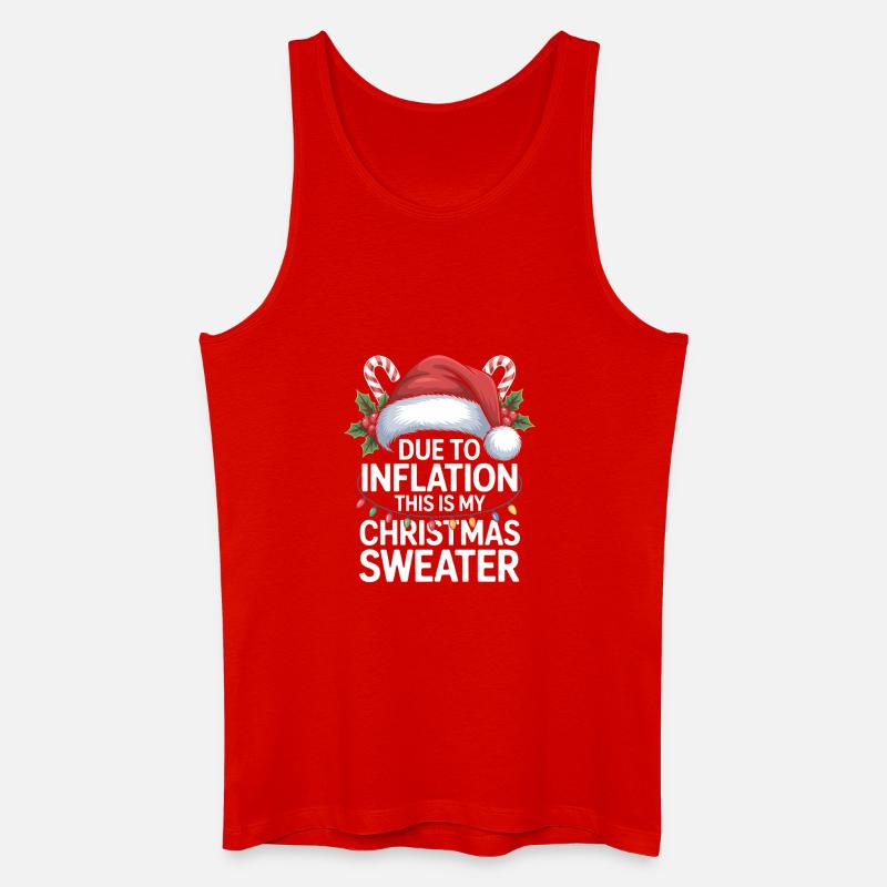Inflation Weihnachtspullover Wortspiel - Männer Bio Tank Top - Rot