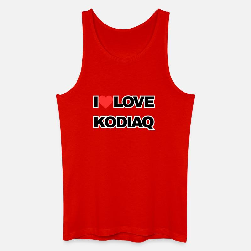 I Love KODIAQ - Männer Bio Tank Top - Rot