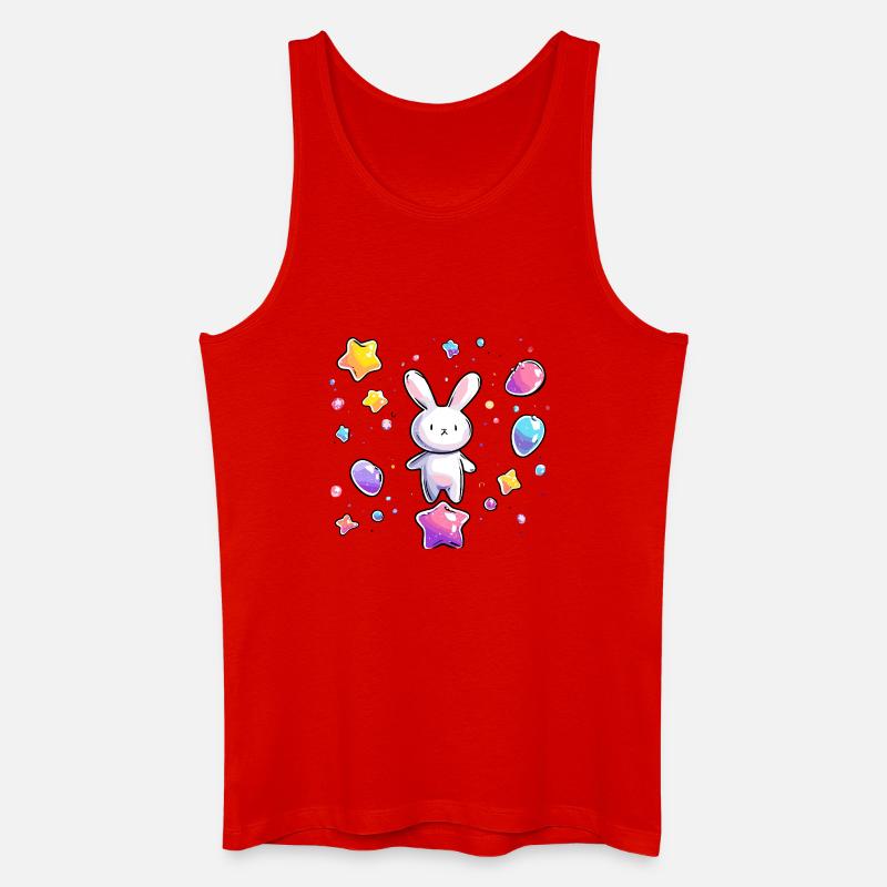 Pastell Bunny Sternenflug - Männer Bio Tank Top - Rot