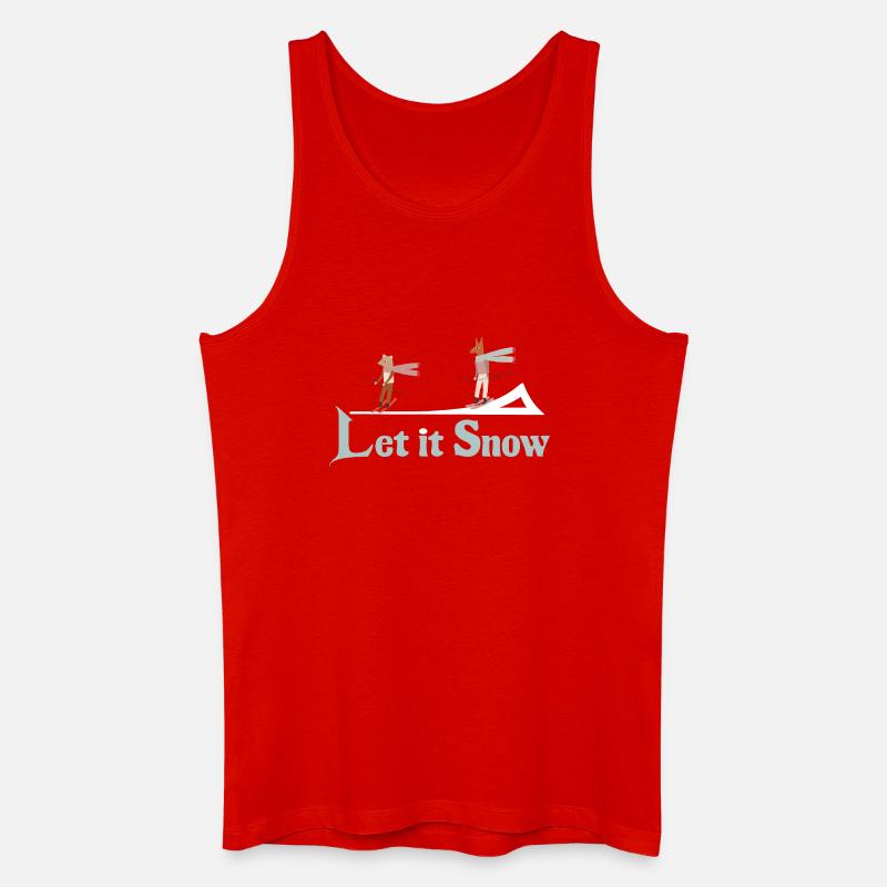 Let It Snow Winter Illustration - Männer Bio Tank Top - Rot