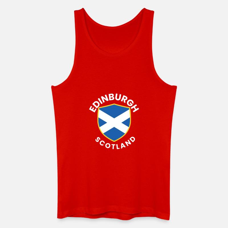 Edinburgh Shield Schottland - Männer Bio Tank Top - Rot