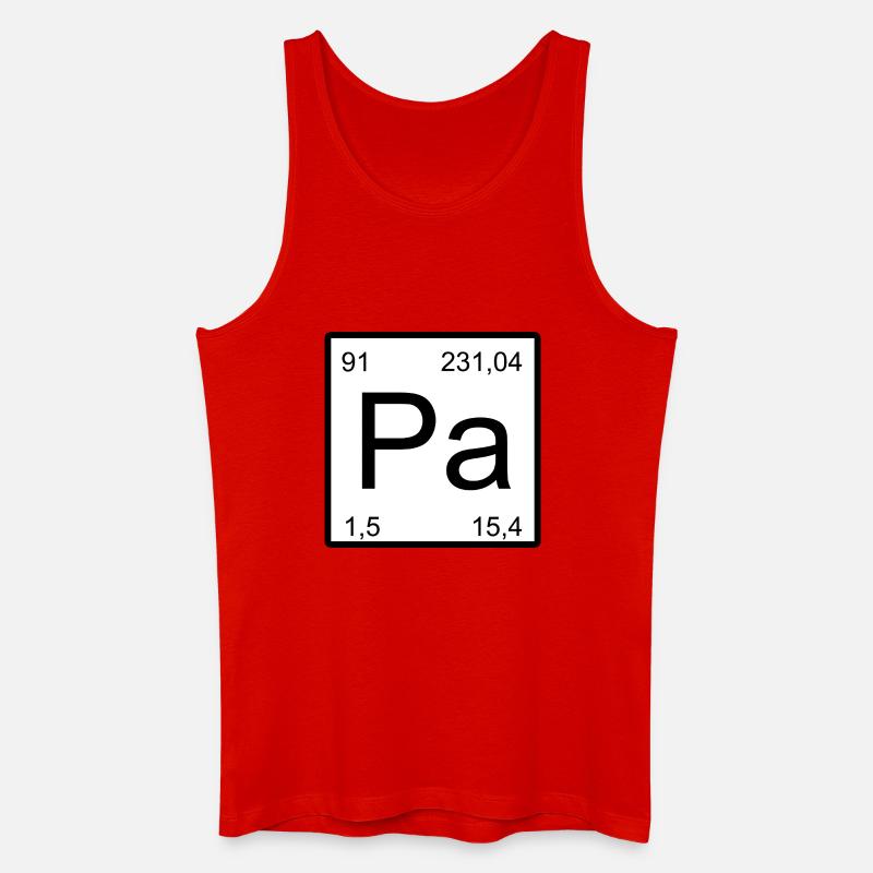 Protactinium Pa Element Typografie - Männer Bio Tank Top - Rot