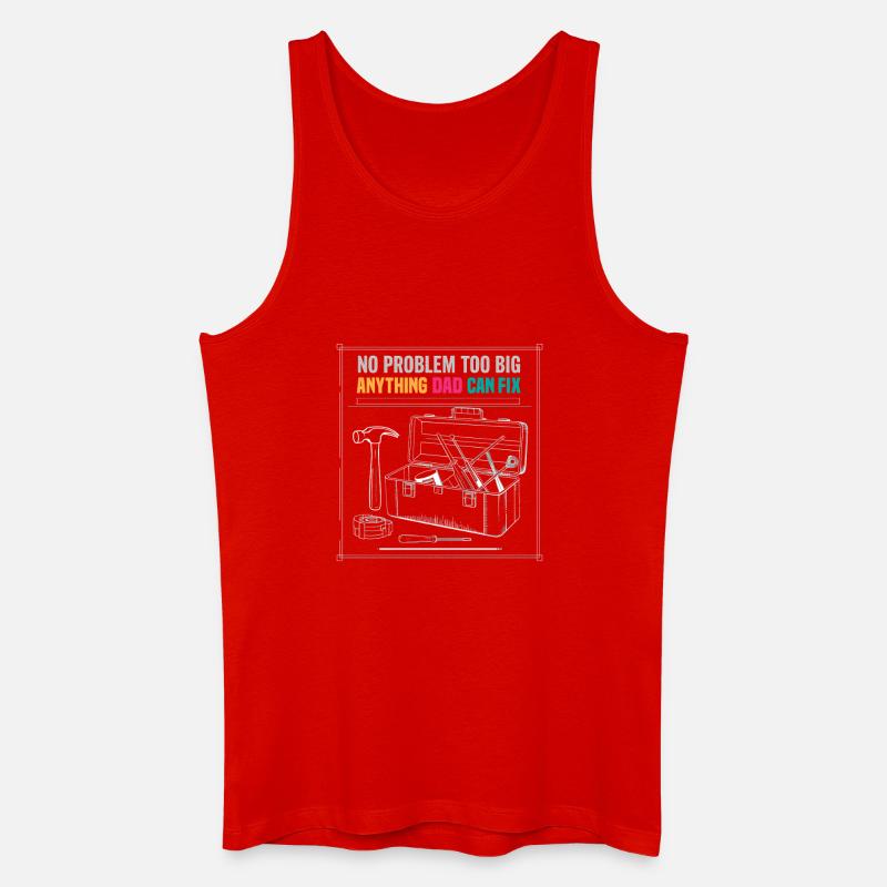 Dad Fix It Toolbox Grafik  - Männer Bio Tank Top - Rot
