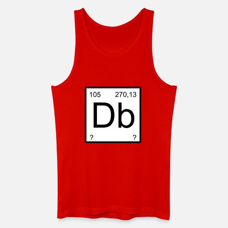Dubnium Element Typografie - Männer Bio Tank Top - Rot