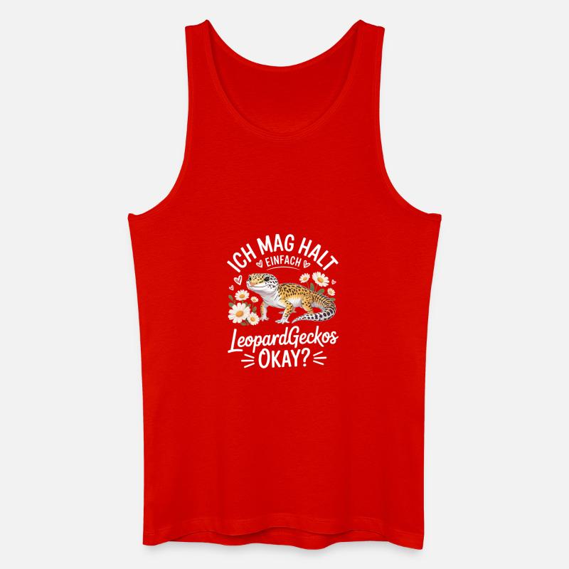 LeopardGecko Blumenwitz Okay? - Männer Bio Tank Top - Rot
