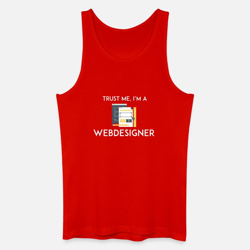 Vertrau mir, ich bin Webdesigner - Männer Bio Tank Top - Rot