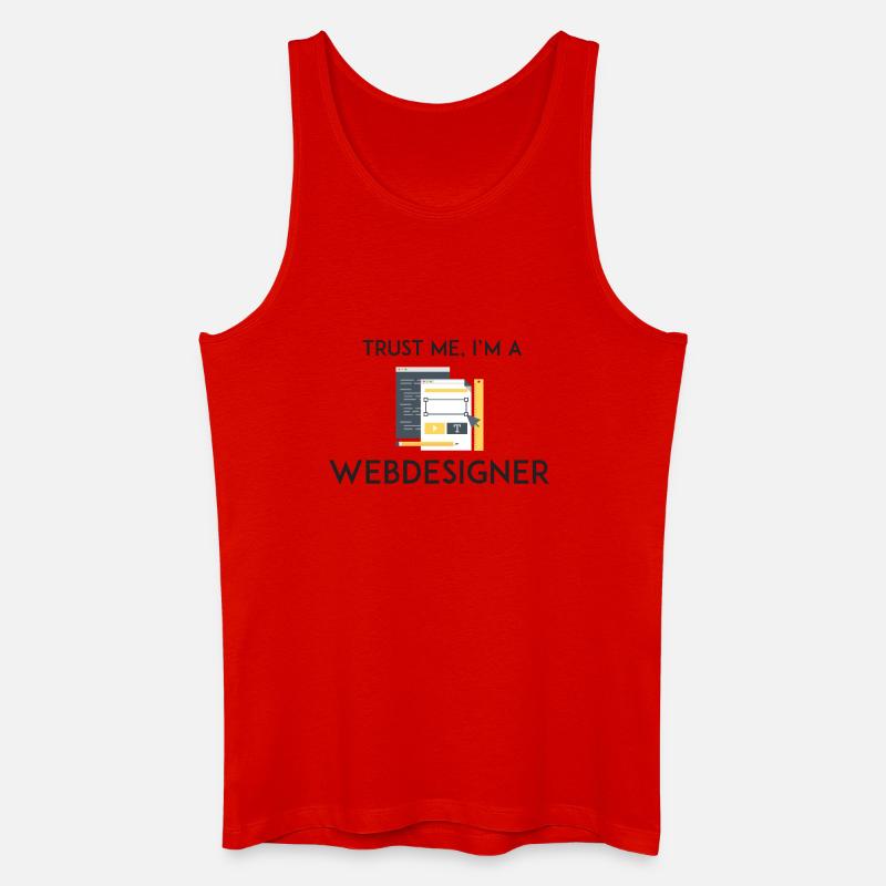 Vertrau mir, ich bin Webdesigner - Männer Bio Tank Top - Rot