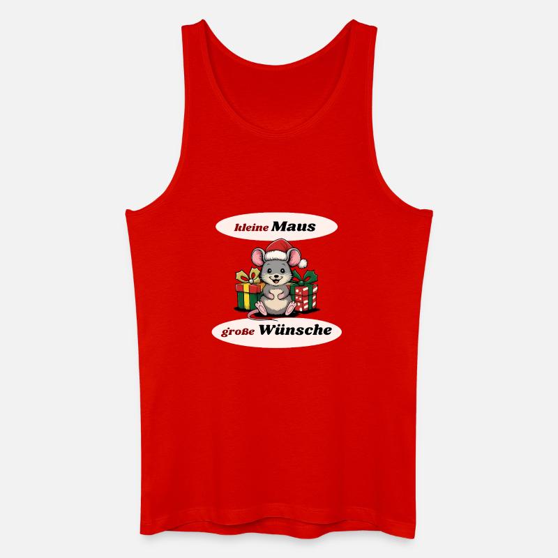 Weihnachtsmaus  - Männer Bio Tank Top - Rot