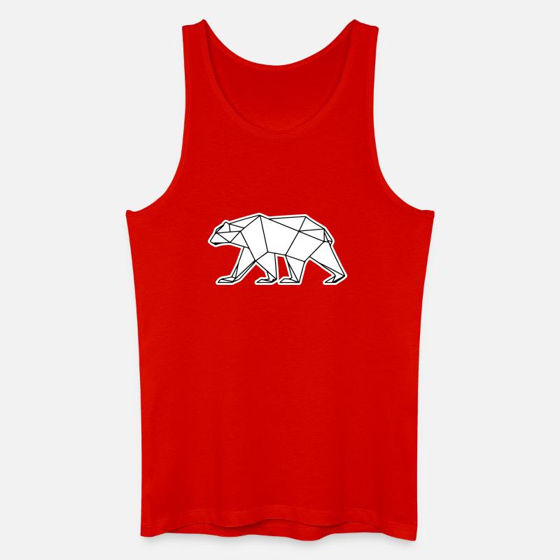 Polar Bär Polygon Eisbär Symbol - Männer Bio Tank Top - Rot