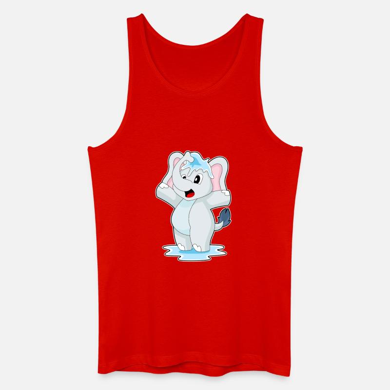 Elefant Wasser - Männer Bio Tank Top - Rot