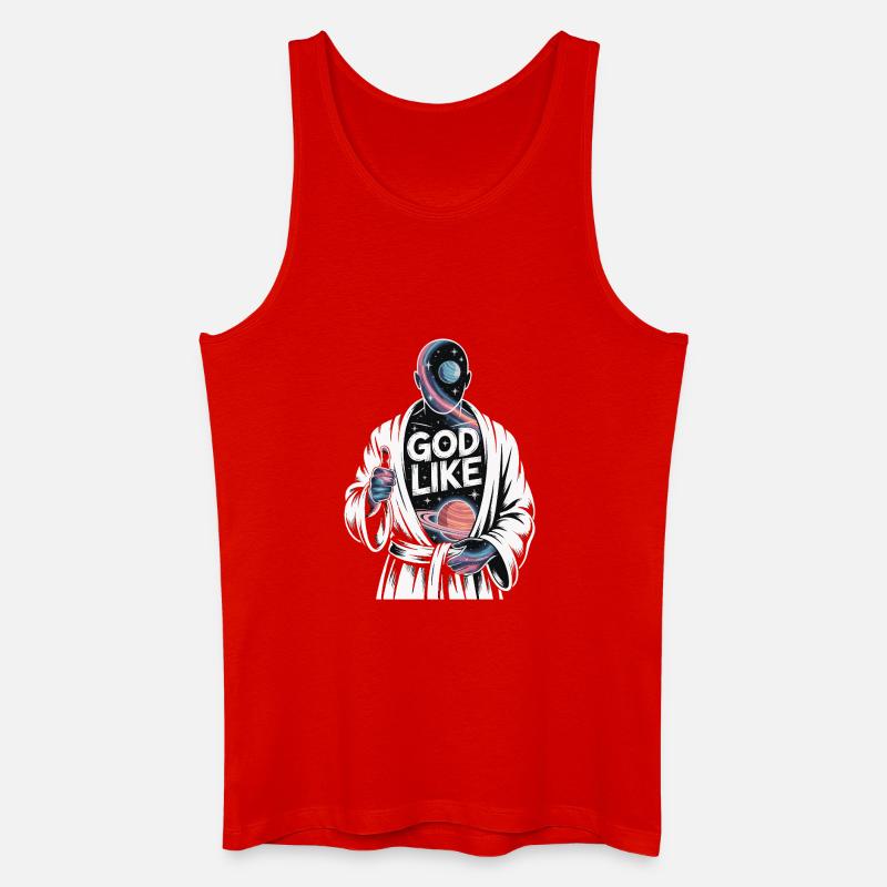 God Like Galaxy Design - Männer Bio Tank Top - Rot
