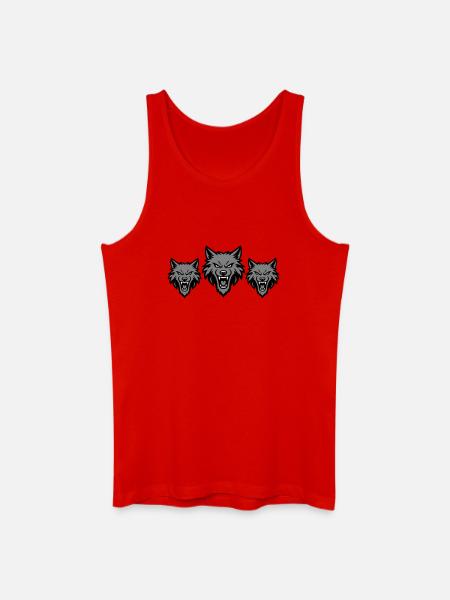 Meute d’équipe de loups - Débardeur bio Homme - rouge
