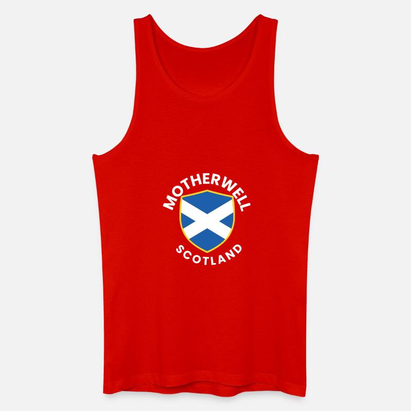 Scottish Shield Saltire - Männer Bio Tank Top - Rot