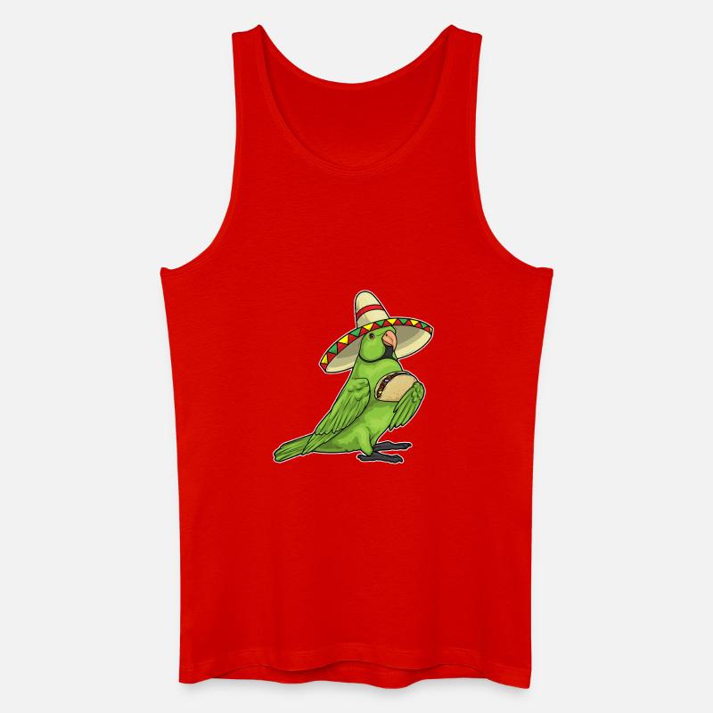 Papagei Taco - Männer Bio Tank Top - Rot