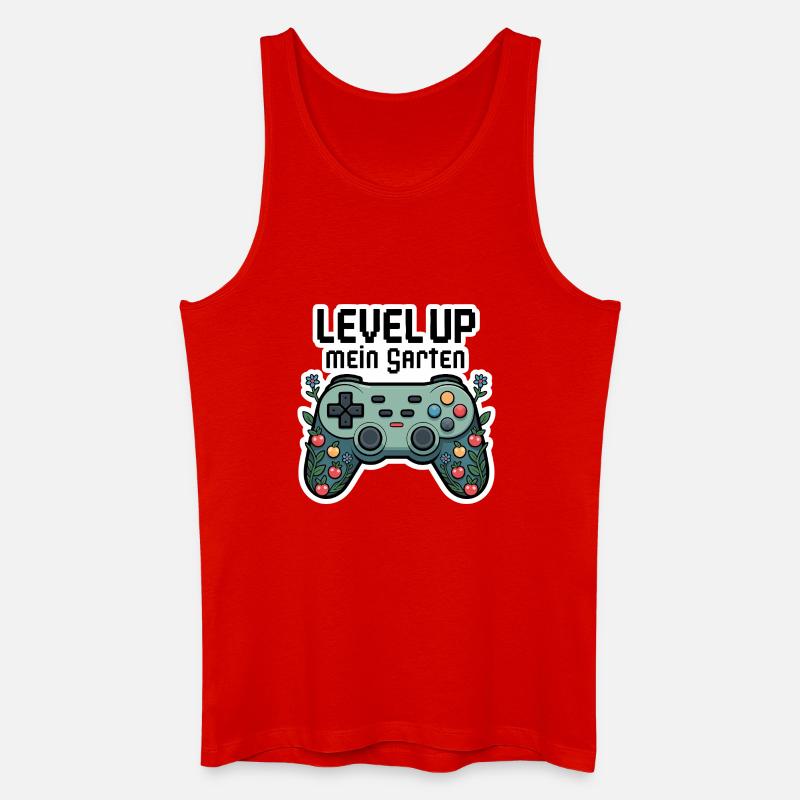 Level Up Garten-Controller Design - Männer Bio Tank Top - Rot