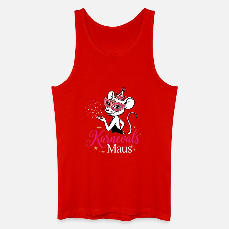 Karnevals Maus - Kölsche Mädche , Tierkostüm  - Männer Bio Tank Top - Rot