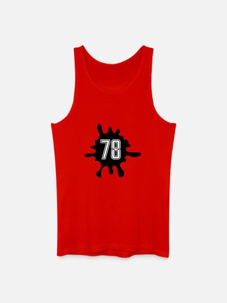 Blobs 78 Number - Men’s Organic Tank Top - red