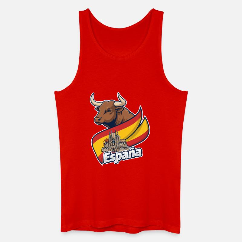 Toro Español con Barcelona - Männer Bio Tank Top - Rot