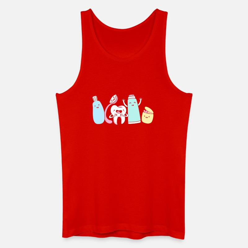 Rezeptionist Zahnarzt - Männer Bio Tank Top - Rot