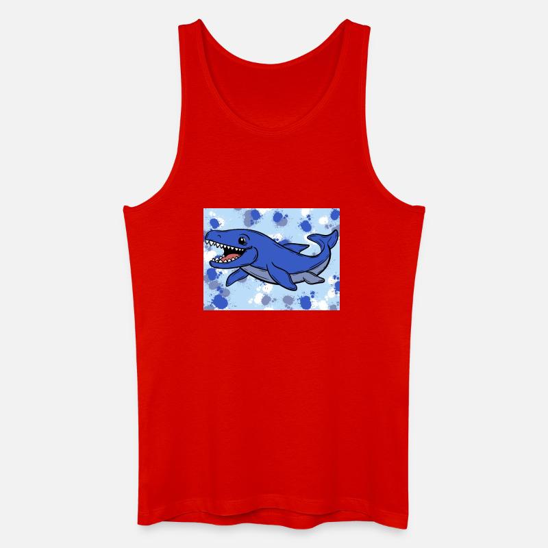 Mosasaurus Dino - Männer Bio Tank Top - Rot