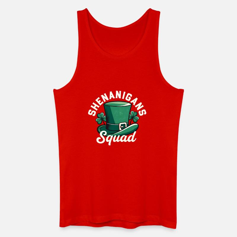 Shenanigans Squad Leprechaun-Hut - Männer Bio Tank Top - Rot