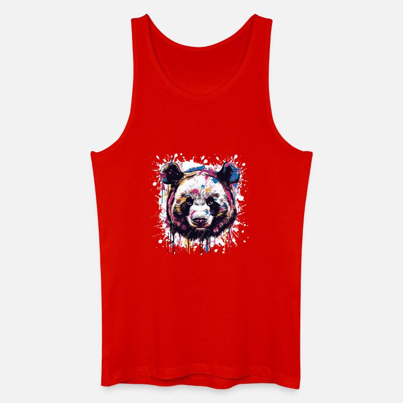  Panda Tier Pandabär - Männer Bio Tank Top - Rot