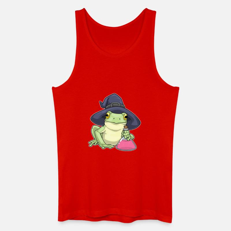 Frosch Halloween Hexe - Männer Bio Tank Top - Rot