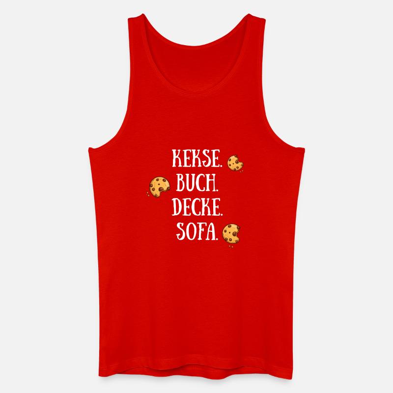 Kekse Buch Decke Sofa - Männer Bio Tank Top - Rot