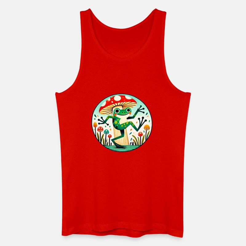 Pilzfrosch-Launenkreis - Männer Bio Tank Top - Rot