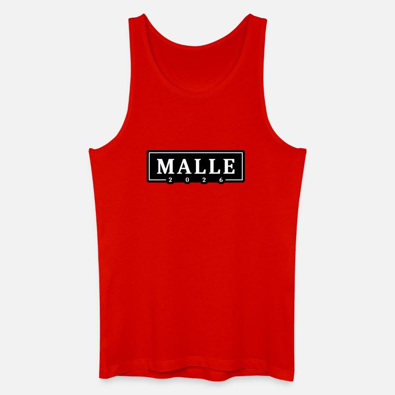 Malle 2026 Mallorca Urlaub - Männer Bio Tank Top - Rot