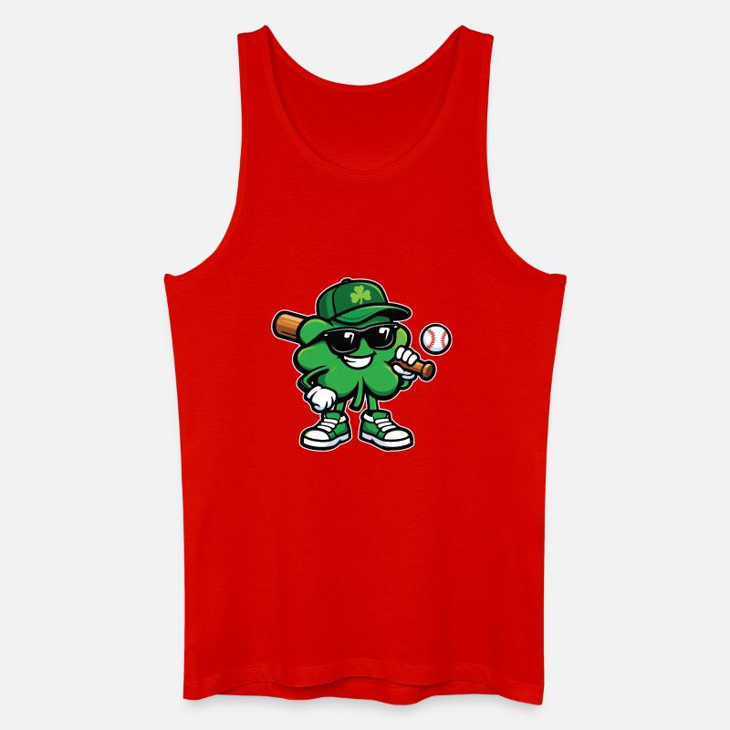 Baseball Shamrock St Patrick's Irish - Männer Bio Tank Top - Rot