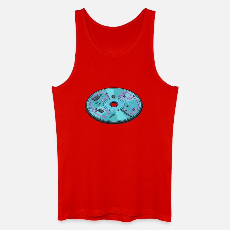 Digitale Zukunft Computer 90er Retro Design - Männer Bio Tank Top - Rot